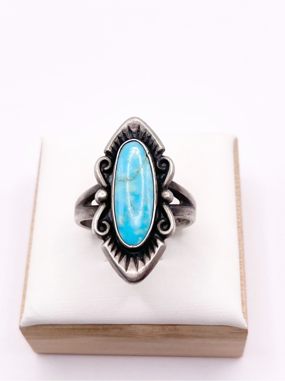 Size 6 Sterling Silver Turquoise Ring